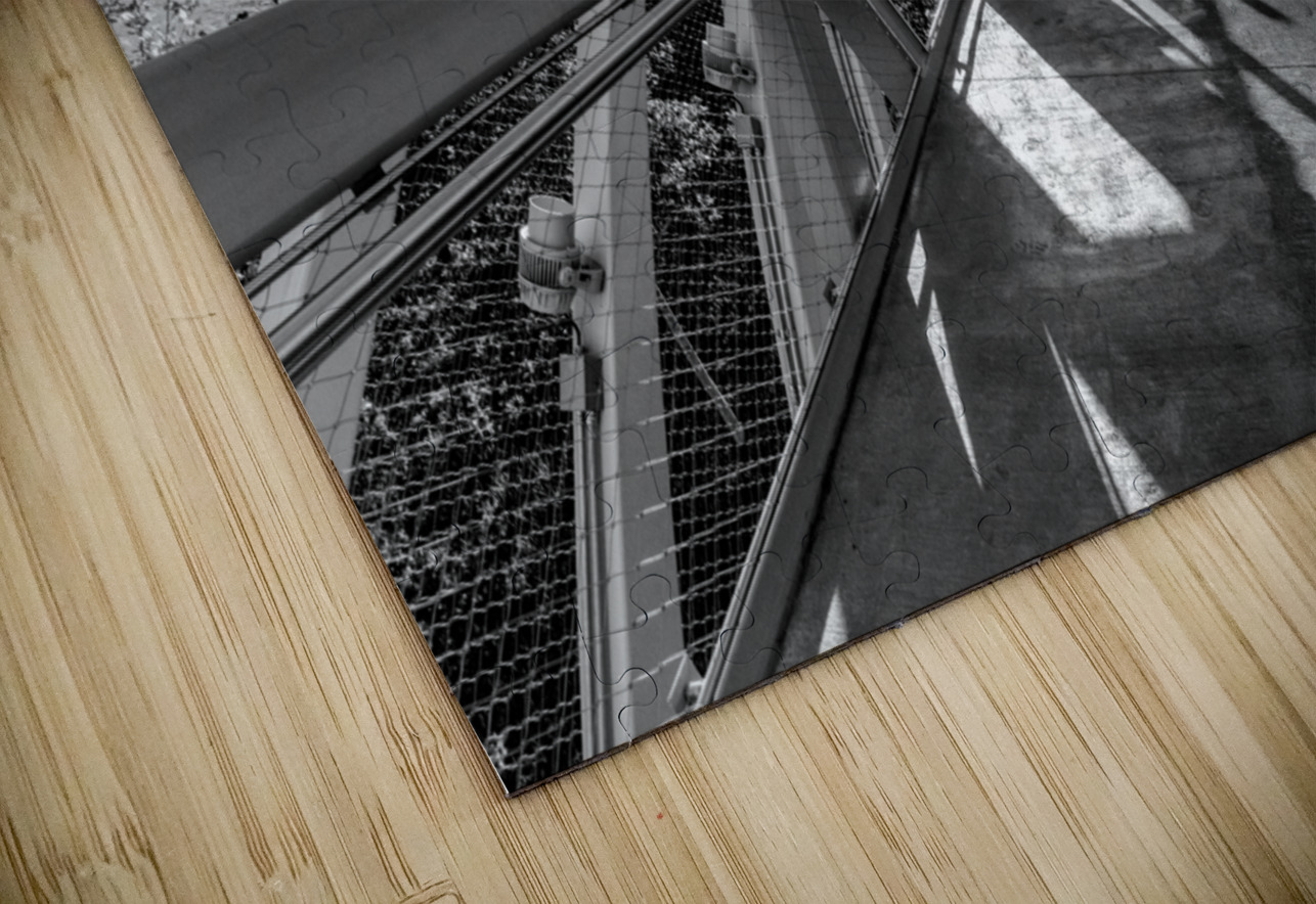 Omaha Farnam Pier Evening Sunburst Grayscale Jennifer White Puzzle