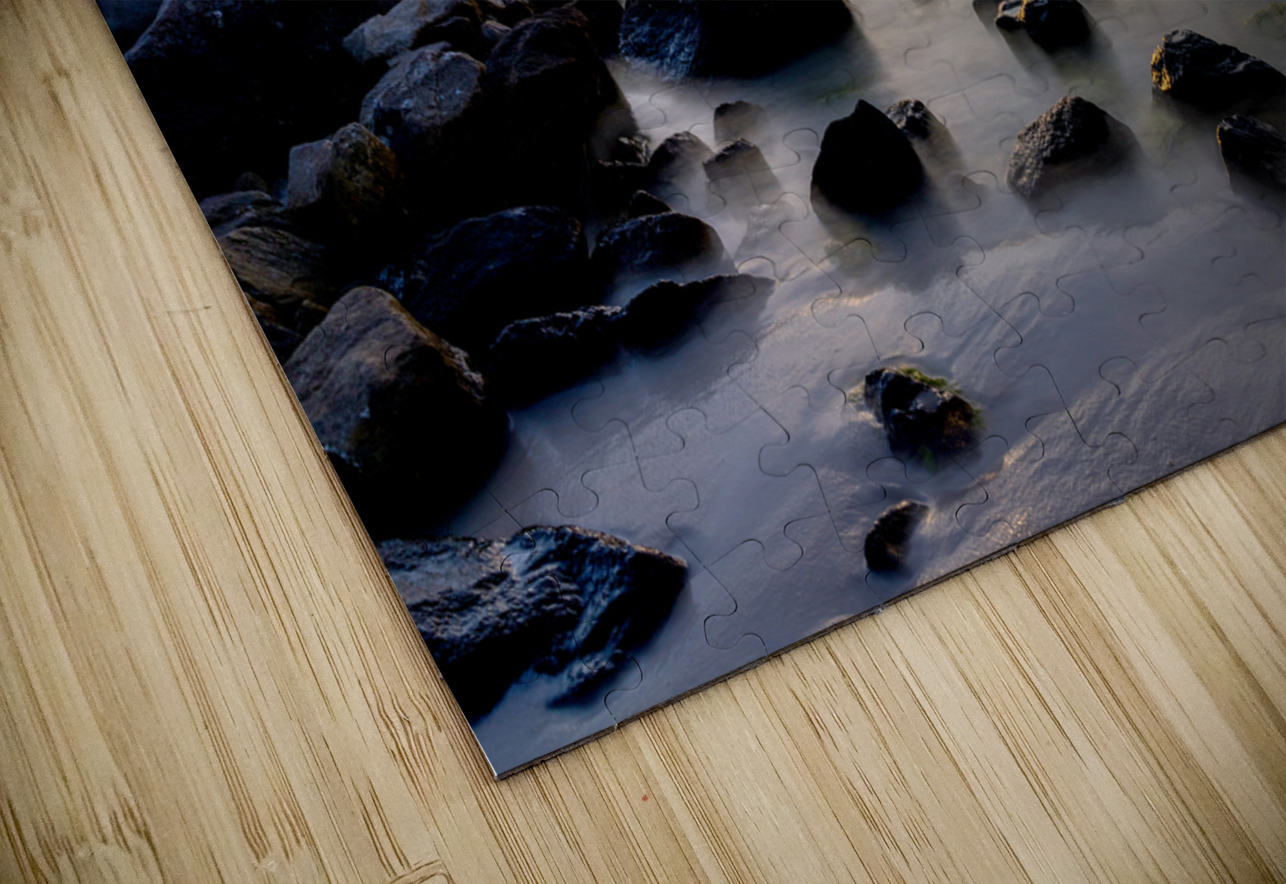 Destin Rock Jetty Smooth Sunset Jennifer White Puzzle