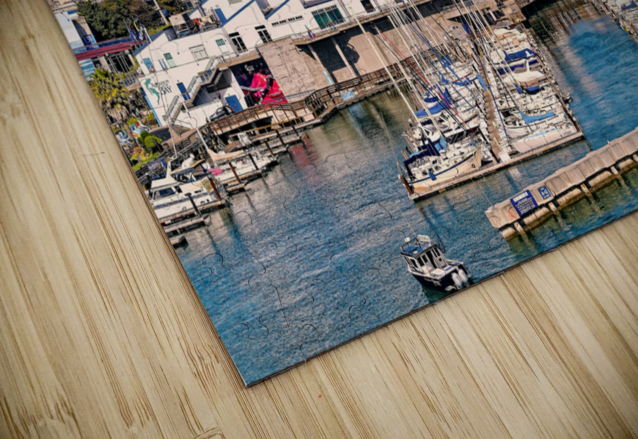 Marina at Pier 39 with Golden Gate Bridge Darryl Brooks Puzzle