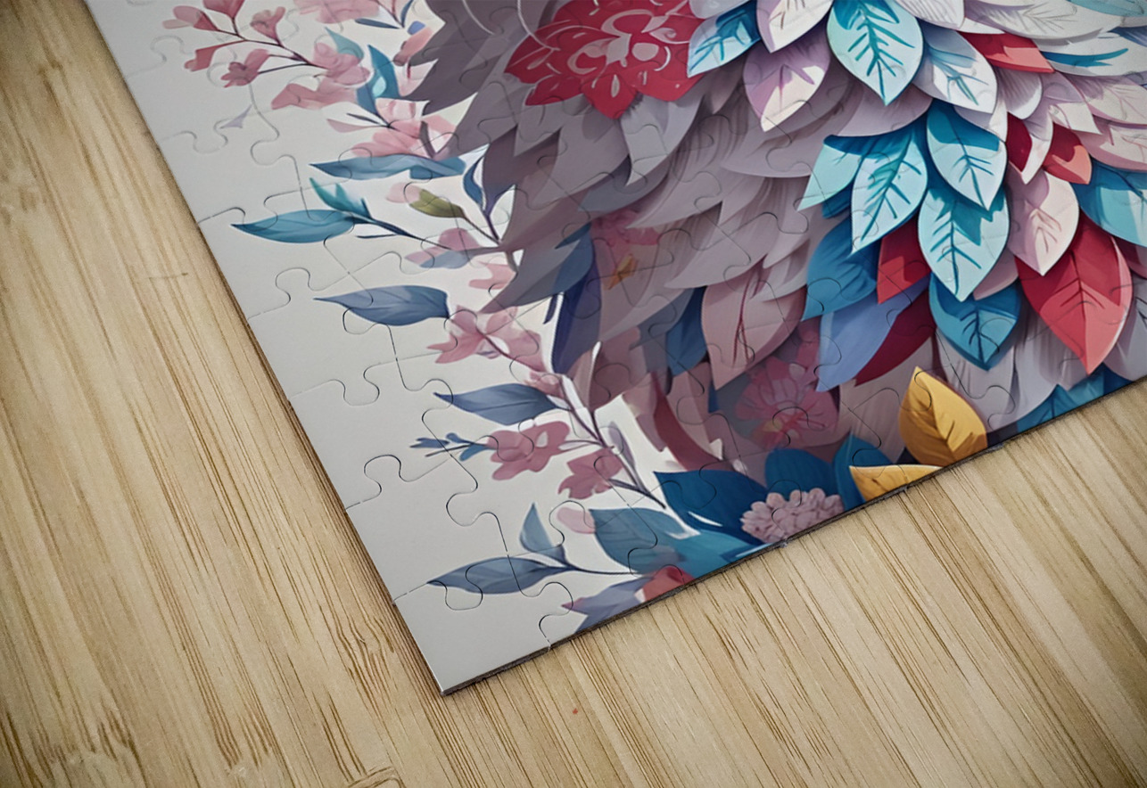 floral cat artvi Puzzle