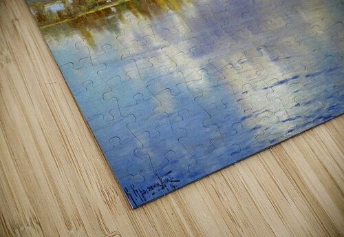 Large lake along a Russian landscape with church in the back Konstantin Yakovlevich Kryzhitsky puzzle