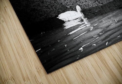 Oie blanche noir et blanc Denis Baribault puzzle