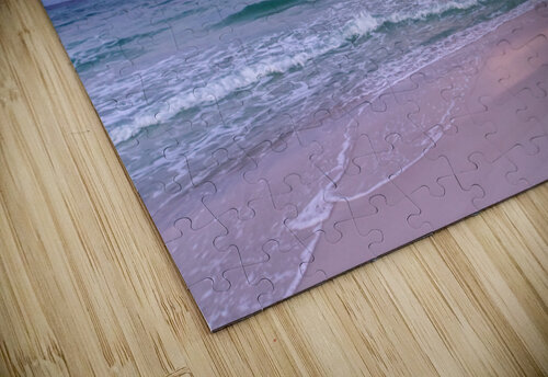 Pink Glowing Navarre Beach Pier Dawn Jennifer White puzzle