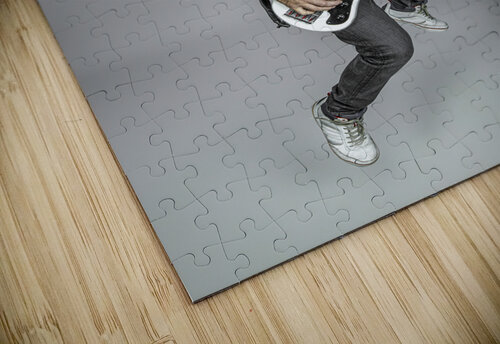 electric bass player jumps Gualtiero Boffi puzzle