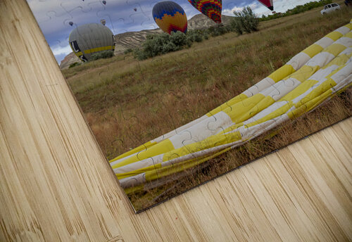 hot air balloons land near goreme at the end of the tour. Gualtiero Boffi puzzle