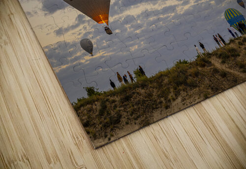 tourists watch the hot air balloon show above goreme at dawn Gualtiero Boffi puzzle