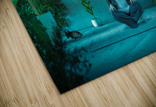 woman relaxes underwater in a flooded room  Gualtiero Boffi puzzle