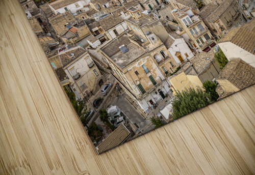 Scicli seen from above.  Gualtiero Boffi puzzle