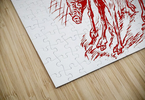 early 1900s arkansas razorbacks art  Row One Brand puzzle