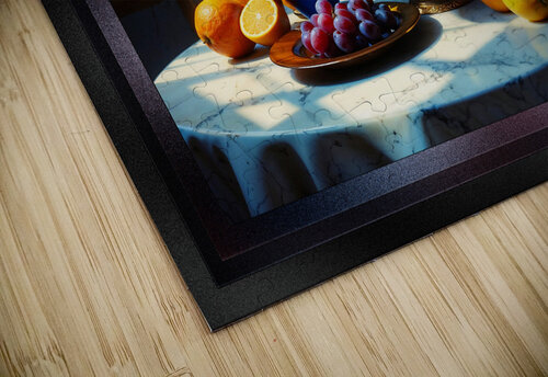 Still Life Of Fruits and Flowers At Dawn Captivating AI Concept Art by Xzendor7 xzendor7 puzzle