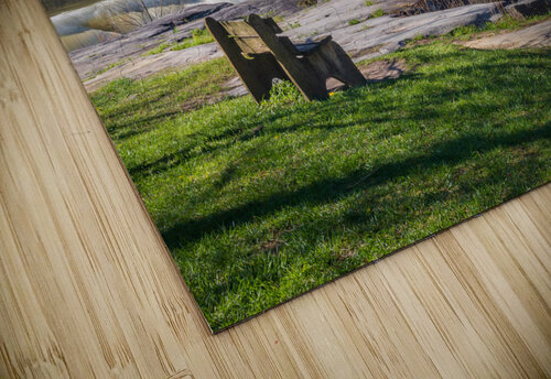 Wooden bench view of Valley Falls on spring morning Steve Heap puzzle