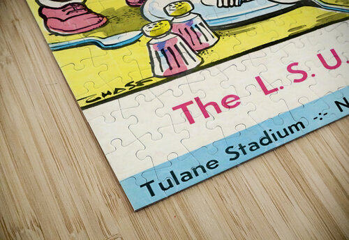 1952 lsu tulane football cover art  Row One Brand puzzle
