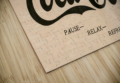 1940s coke ad scratches wall art Row One Brand puzzle