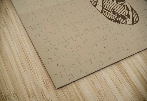 throwback yellow jacket football art Row One Brand puzzle