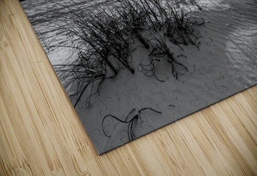 Destin Rock Jetty And Sea Oats Sunset Grayscale Jennifer White puzzle