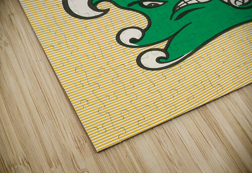 retro tulane throwback football art Row One Brand puzzle
