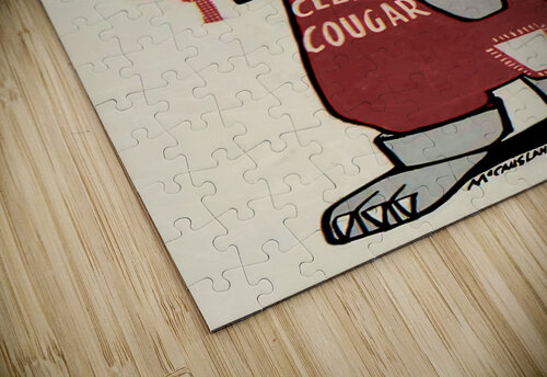 Vintage Clem Cougar Washington State Art Row One Brand puzzle