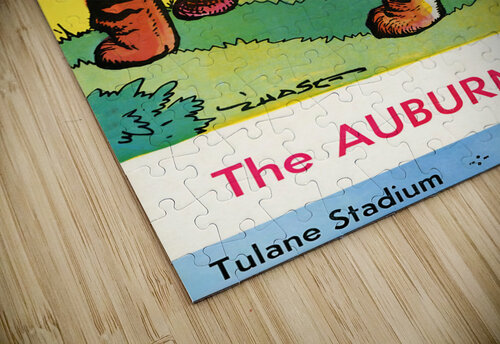1951 Tulane vs. Auburn Football Art Row One Brand puzzle