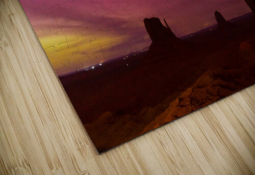 Northern Lights Over Monument Valley Buttes Jennifer White puzzle