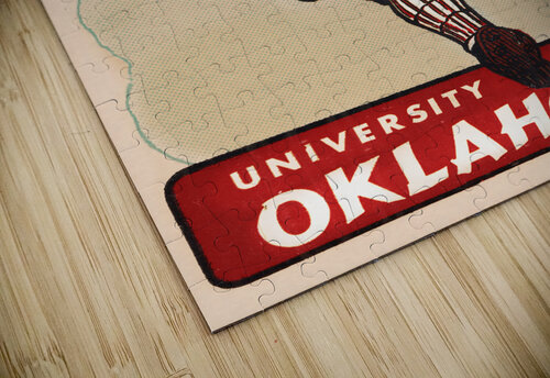 Vintage University of Oklahoma Football Player Row One Brand puzzle