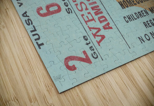 1979 Tulsa vs. Florida Football Ticket Art Row One Brand puzzle