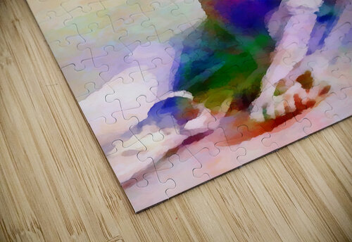 Abstract Mixed Media Art of Ballet Dancer Taking a Break  Sandy Richter puzzle