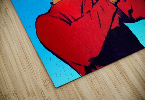 crystal clear blue sky football qb art Row One Brand puzzle