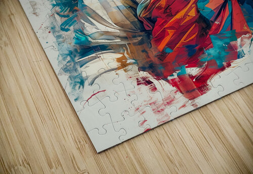 Abstract artistic representation of jesus christ Gualtiero Boffi puzzle