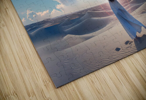 Under the clouds in realistic style Photographer and Designer puzzle