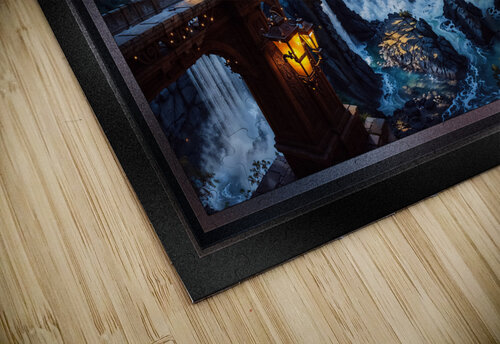Gothic Architecture Of The Majestic City of Aeneron Falls Mesmerizing Landscape AI Concept Art by Xzendor7 xzendor7 puzzle