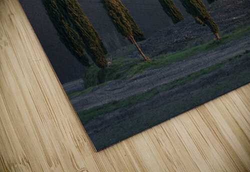 Cypresses of Orcia Valley and the last lights of the sunset Stefano Orazzini puzzle