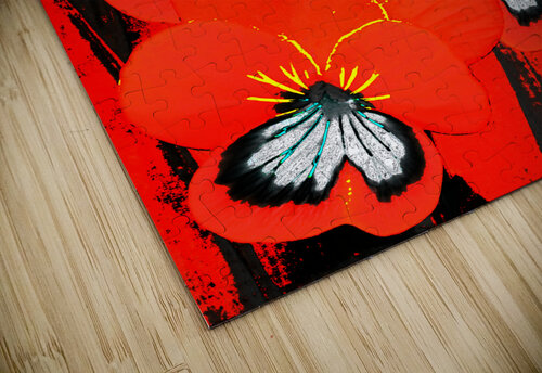  Abstract Red Pansy Bouquet  Catriona Roberts Nature Photography and Designs puzzle