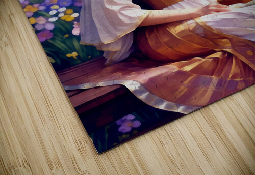 Cute Anime Style Girl With Birthday Cake Painting Sandy Richter puzzle