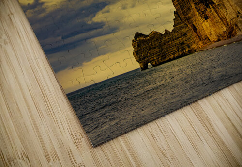Etretat Normandy Beach Cliffs Arch and Historic Church Norma Brandsberg Photography puzzle
