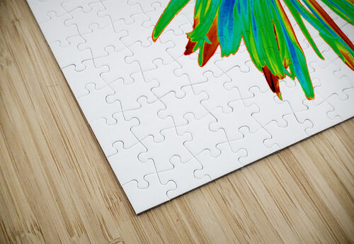 Abstract Neon Psychedelic Daisy Flower Catriona Roberts Nature Photography and Designs puzzle