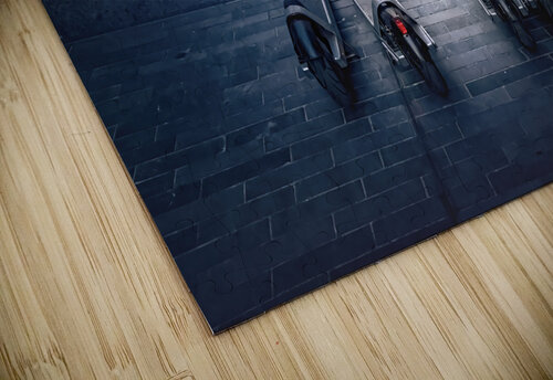 Brussels Stock Exchange and Scooters Reflection Norma Brandsberg Photography puzzle