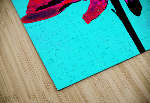 Abstract Pink Daisy on a Light Blue Background Catriona Roberts Nature Photography and Designs puzzle