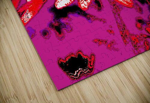 Abstract Red and Black Daisy Flower Catriona Roberts Nature Photography and Designs puzzle