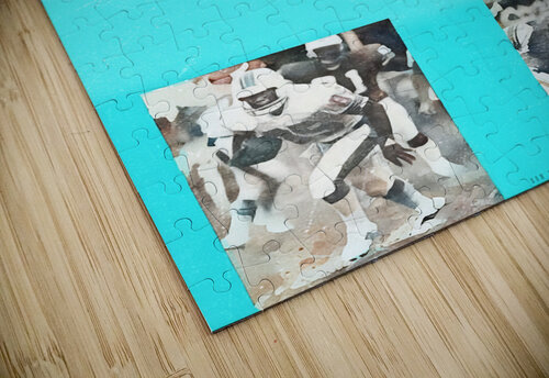 1984 Miami Dolphins Football Art Remix Row One Brand puzzle