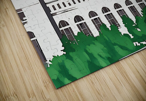 1980s Nebraska Football Stadium Art Remix Row One Brand puzzle