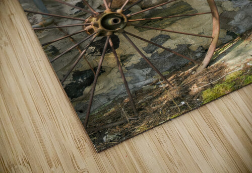 Rusty Wheel and Stone Wall Thea Menagh puzzle