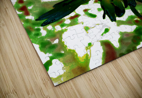 Abstract Dark Green Daisy Flower Catriona Roberts Nature Photography and Designs puzzle