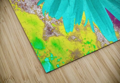 Abstract Surreal Cyan Daisy Catriona Roberts Nature Photography and Designs puzzle