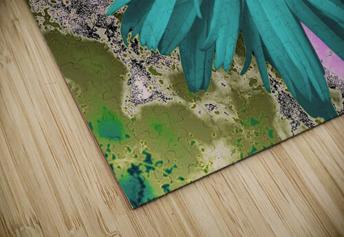 Abstract Teal Daisy Catriona Roberts Nature Photography and Designs puzzle