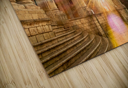 Sun shining through beautiful baroque building in Noto Sicily Italy caladoart puzzle