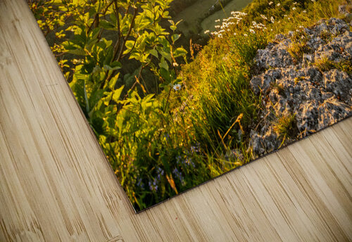 Beautiful sunset over a rock ledge Wackerstein in the Swabian Alps in Southern Germany caladoart puzzle