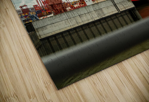 Ship unloading at a container terminal in the port area of Hamburg Germany caladoart puzzle