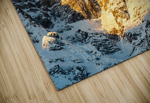 Beautiful golden sunrise at the majestic Ortler Mountain in the European Alps caladoart puzzle