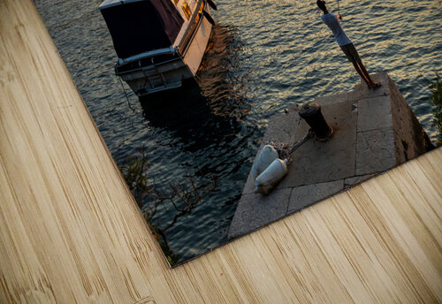 Lonely fisherman in the beautiful bay of Osor on the island of Cres-Losinj in the Adriatic Sea Croatia caladoart puzzle