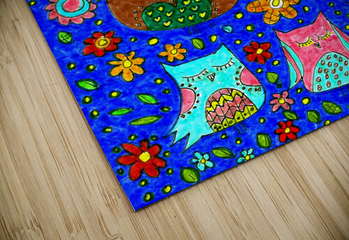 Abstract Owls and Colourful Flowers Catriona Roberts Nature Photography and Designs puzzle